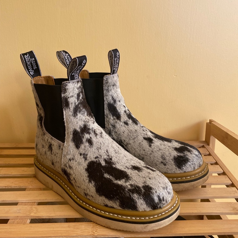 Spotted Ankle Boots with Pull Tabs